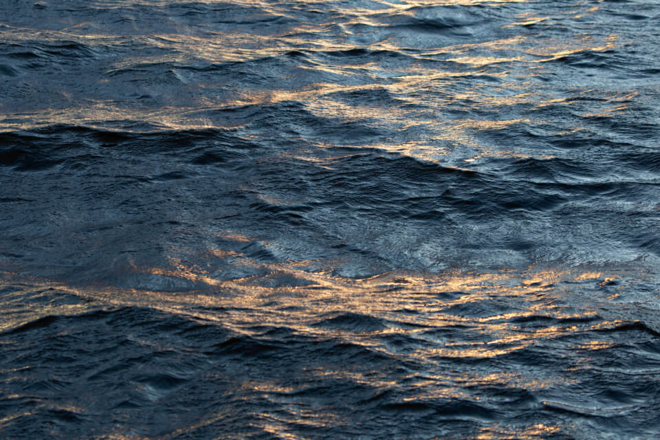 Rippled water surface. A peaceful scene to enjoy while you learn how to fish.