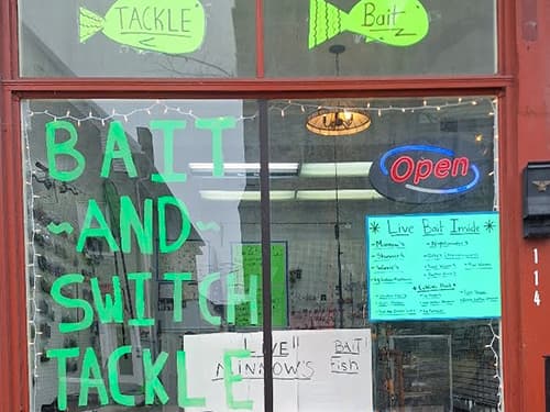 Bait n Switch Tackle's storefront in Milton PA.